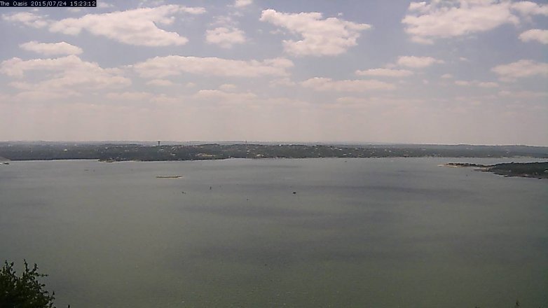 Lake Travis webcam, July 24, 2015 2:30 PM CT