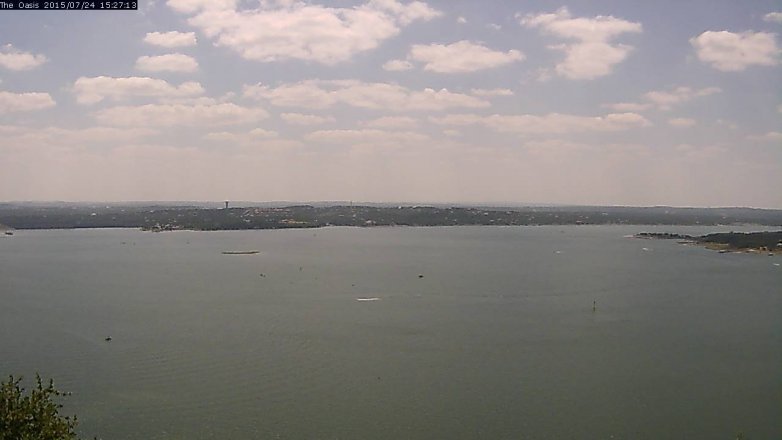 Lake Travis webcam, July 24, 2015 2:35 PM CT