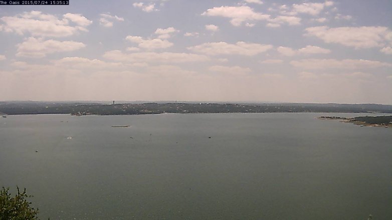 Lake Travis webcam, July 24, 2015 2:40 PM CT