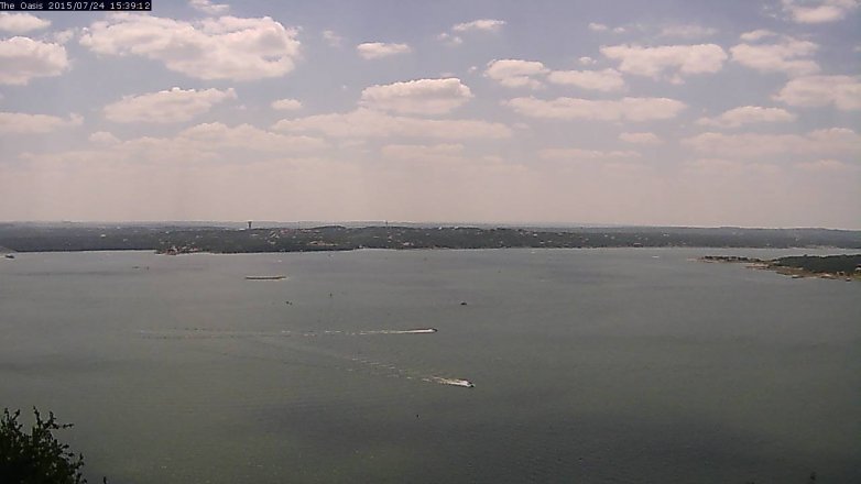 Lake Travis webcam, July 24, 2015 2:45 PM CT