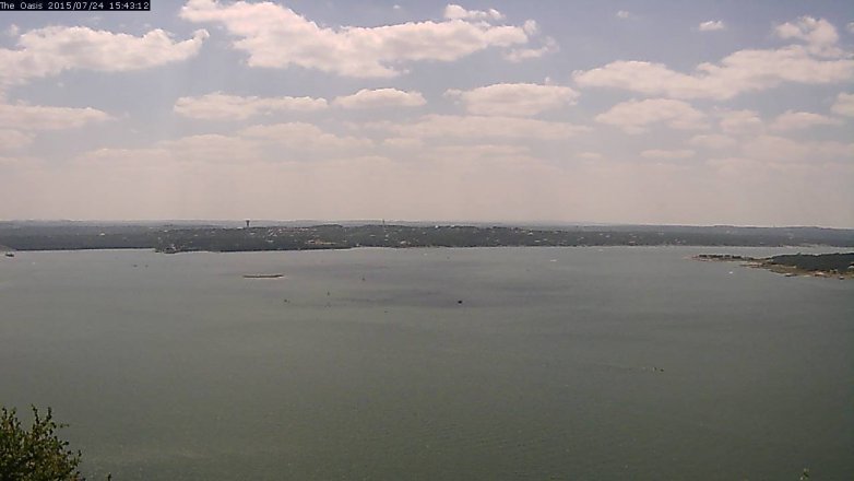Lake Travis webcam, July 24, 2015 2:50 PM CT