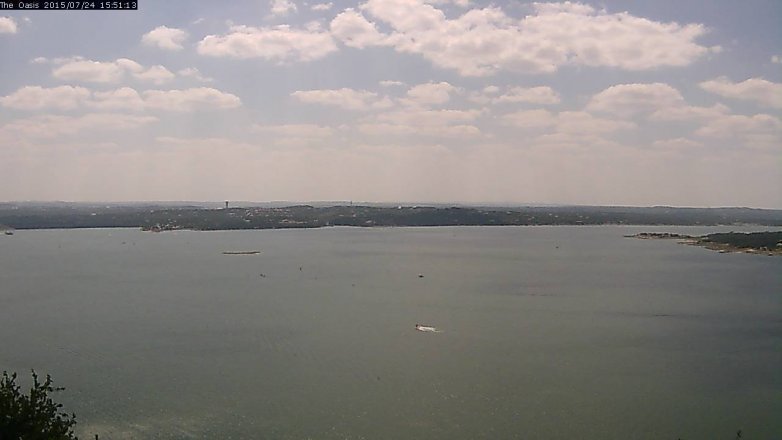 Lake Travis webcam, July 24, 2015 2:55 PM CT
