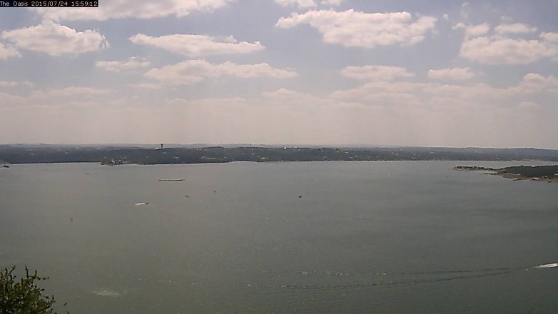 Lake Travis webcam, July 24, 2015 3:05 PM CT
