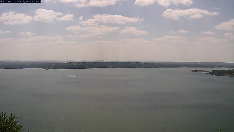 Lake Travis webcam, July 24, 2015 3:10 PM CT