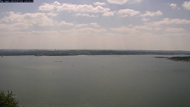 Lake Travis webcam, July 24, 2015 3:25 PM CT