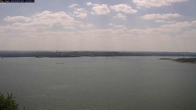 Lake Travis webcam, July 24, 2015 3:30 PM CT