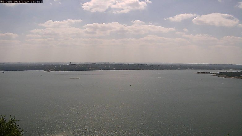 Lake Travis webcam, July 24, 2015 3:40 PM CT