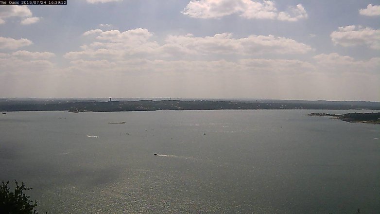 Lake Travis webcam, July 24, 2015 3:45 PM CT