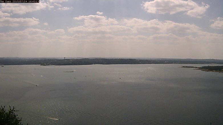 Lake Travis webcam, July 24, 2015 3:50 PM CT