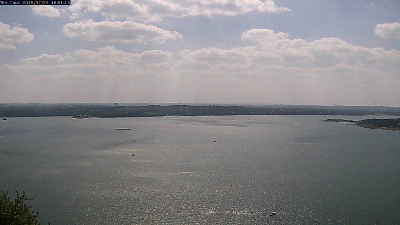 Lake Travis webcam, July 24, 2015 4:00 PM CT
