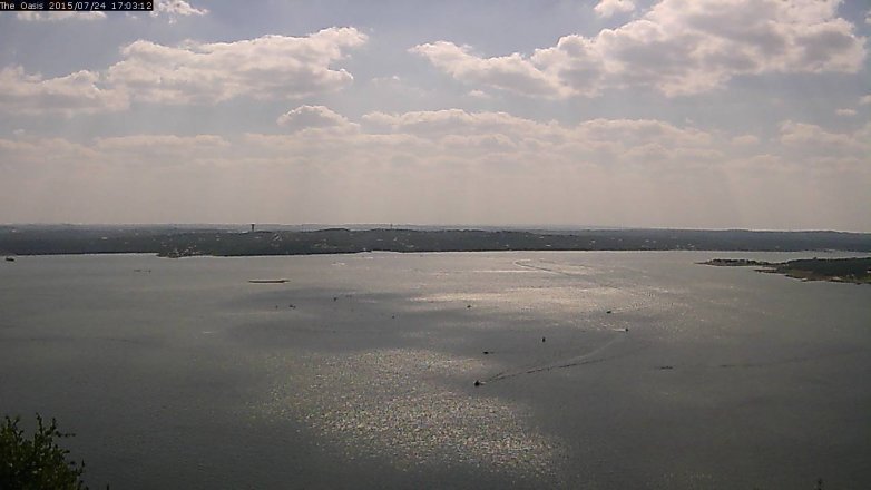 Lake Travis webcam, July 24, 2015 4:10 PM CT