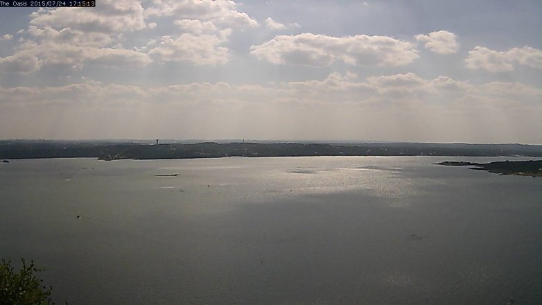 Lake Travis webcam, July 24, 2015 4:20 PM CT