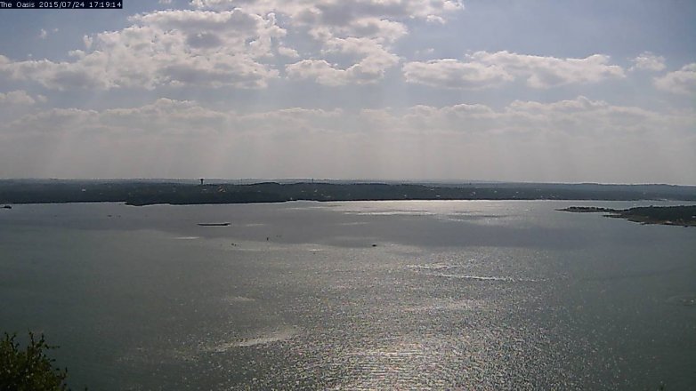 Lake Travis webcam, July 24, 2015 4:25 PM CT