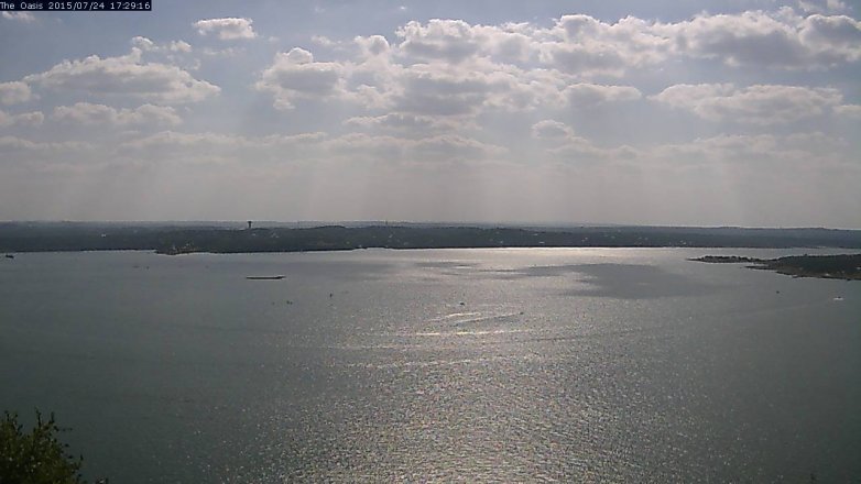 Lake Travis webcam, July 24, 2015 4:35 PM CT