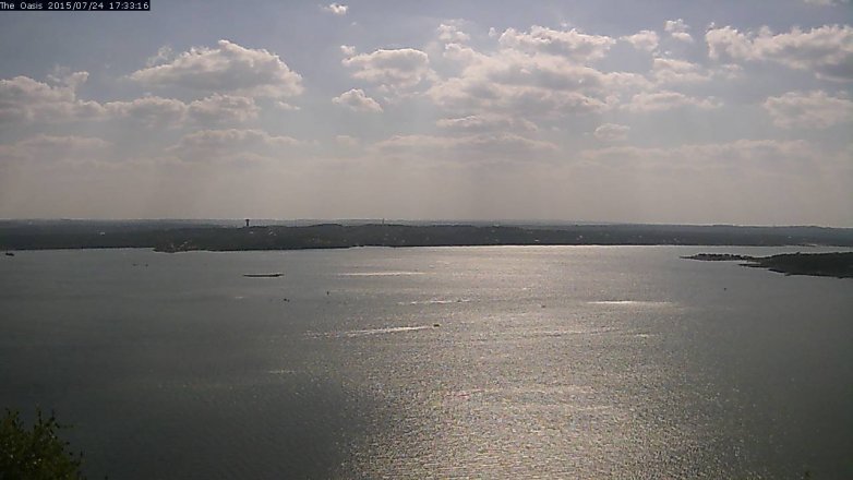 Lake Travis webcam, July 24, 2015 4:40 PM CT