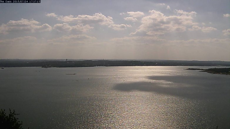 Lake Travis webcam, July 24, 2015 4:45 PM CT