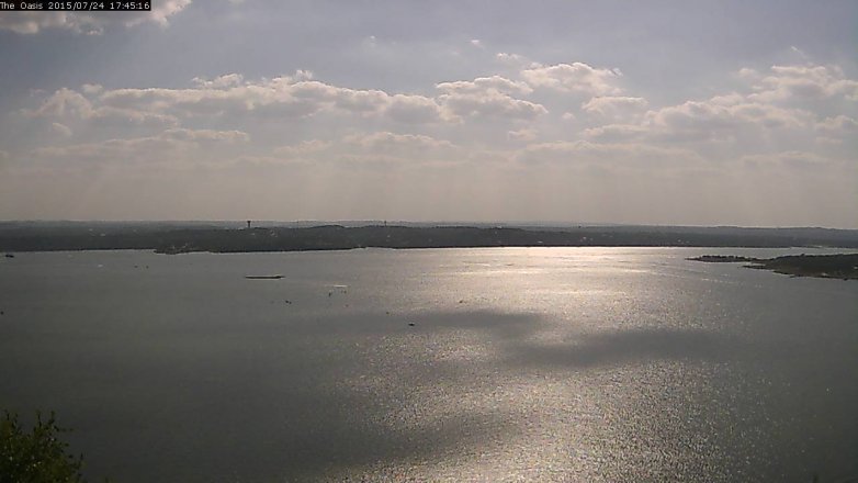 Lake Travis webcam, July 24, 2015 4:50 PM CT