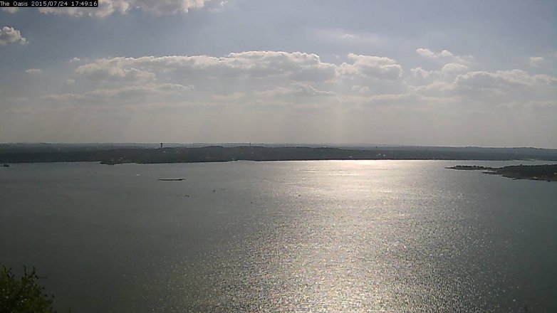 Lake Travis webcam, July 24, 2015 4:55 PM CT