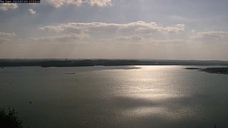 Lake Travis webcam, July 24, 2015 5:00 PM CT