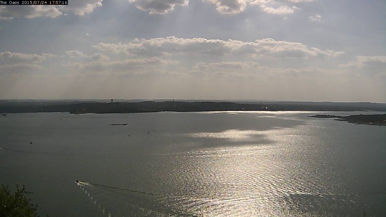 Lake Travis webcam, July 24, 2015 5:05 PM CT
