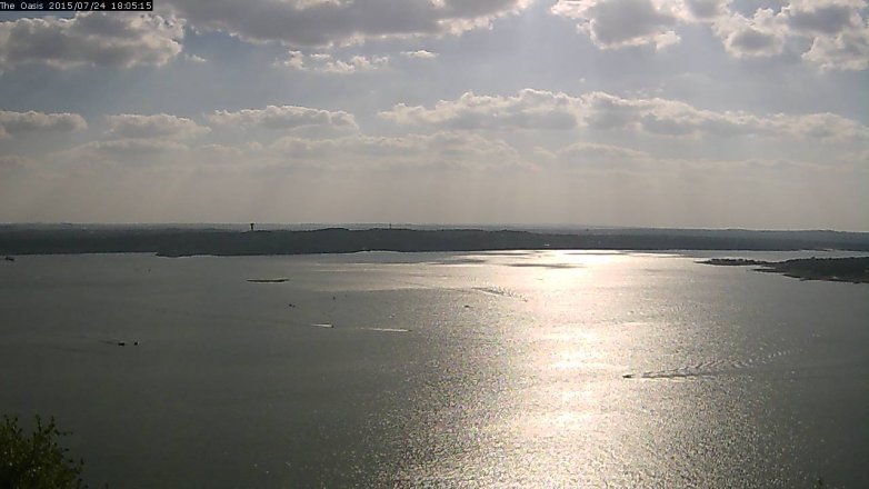 Lake Travis webcam, July 24, 2015 5:10 PM CT