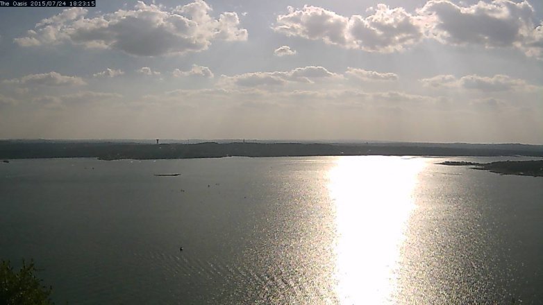 Lake Travis webcam, July 24, 2015 5:30 PM CT
