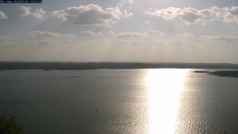 Lake Travis webcam, July 24, 2015 5:35 PM CT
