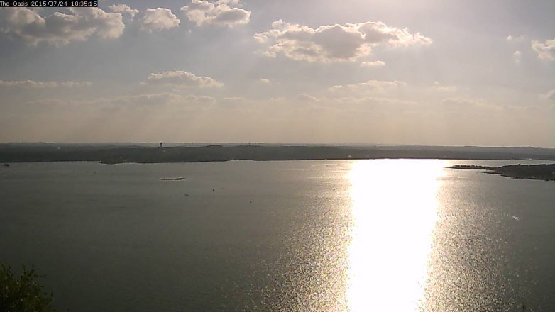 Lake Travis webcam, July 24, 2015 5:40 PM CT