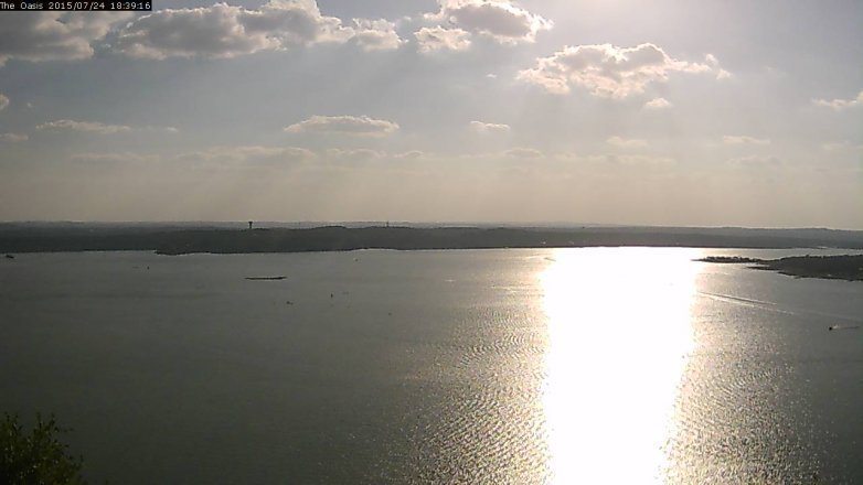 Lake Travis webcam, July 24, 2015 5:45 PM CT