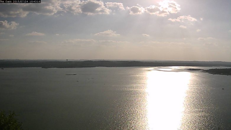 Lake Travis webcam, July 24, 2015 5:50 PM CT