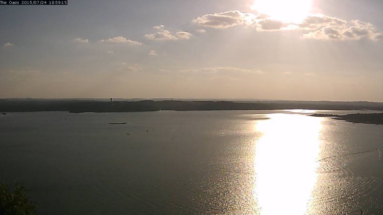 Lake Travis webcam, July 24, 2015 6:05 PM CT