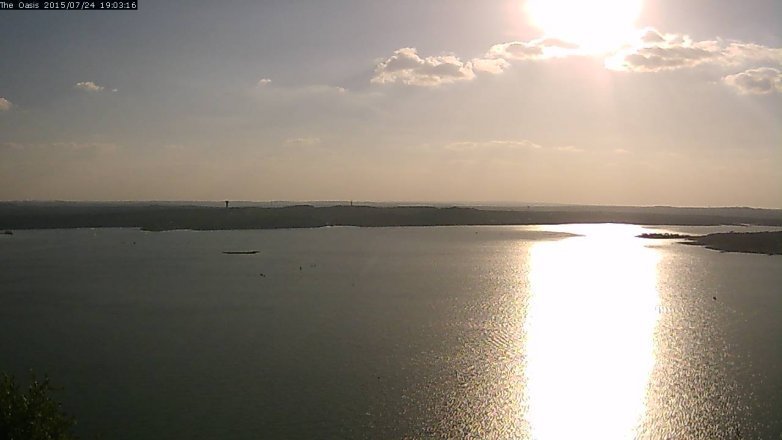 Lake Travis webcam, July 24, 2015 6:10 PM CT