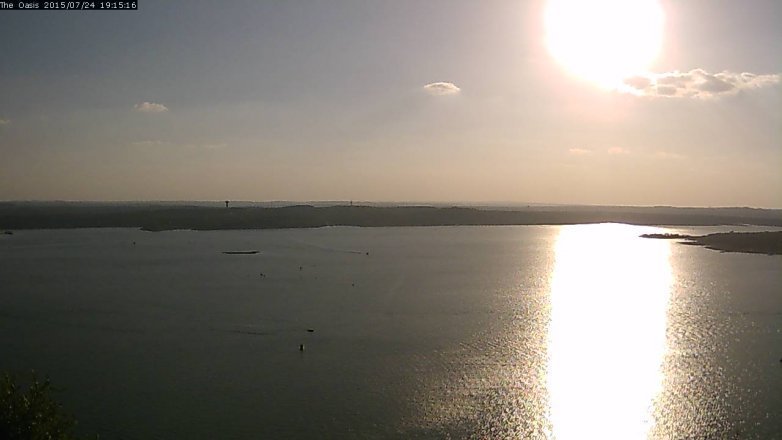 Lake Travis webcam, July 24, 2015 6:20 PM CT