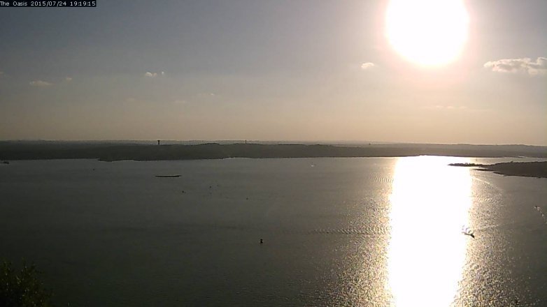 Lake Travis webcam, July 24, 2015 6:25 PM CT