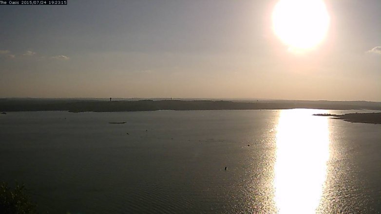 Lake Travis webcam, July 24, 2015 6:30 PM CT