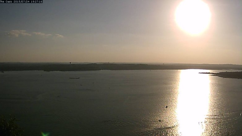 Lake Travis webcam, July 24, 2015 6:35 PM CT