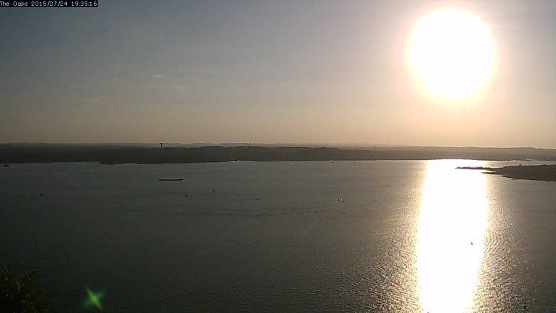 Lake Travis webcam, July 24, 2015 6:40 PM CT