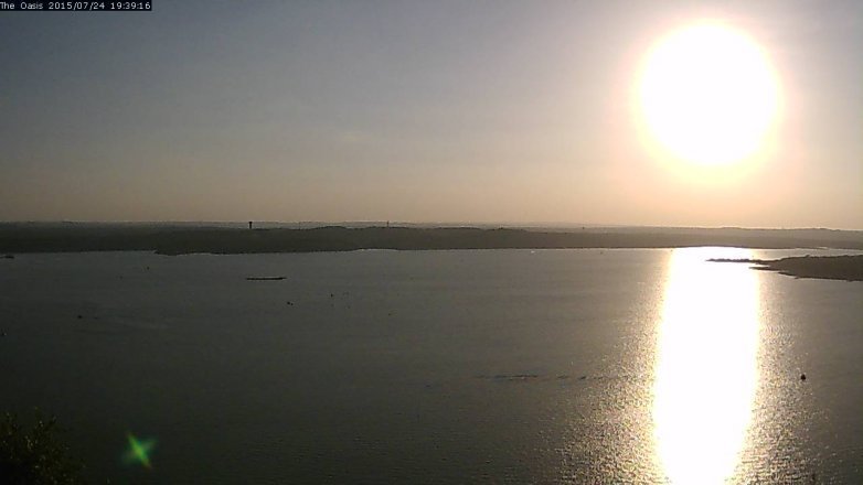 Lake Travis webcam, July 24, 2015 6:45 PM CT