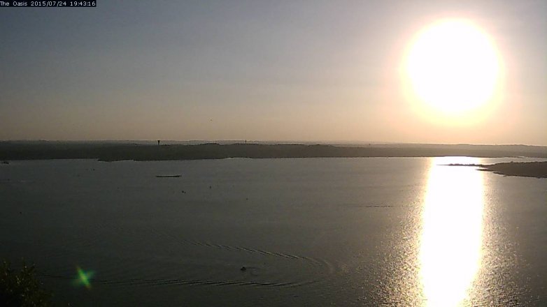 Lake Travis webcam, July 24, 2015 6:50 PM CT