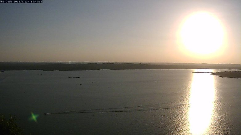 Lake Travis webcam, July 24, 2015 6:55 PM CT