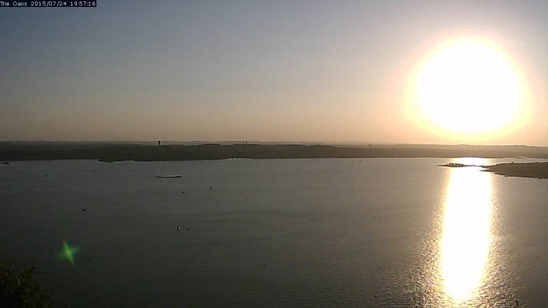 Lake Travis webcam, July 24, 2015 7:05 PM CT