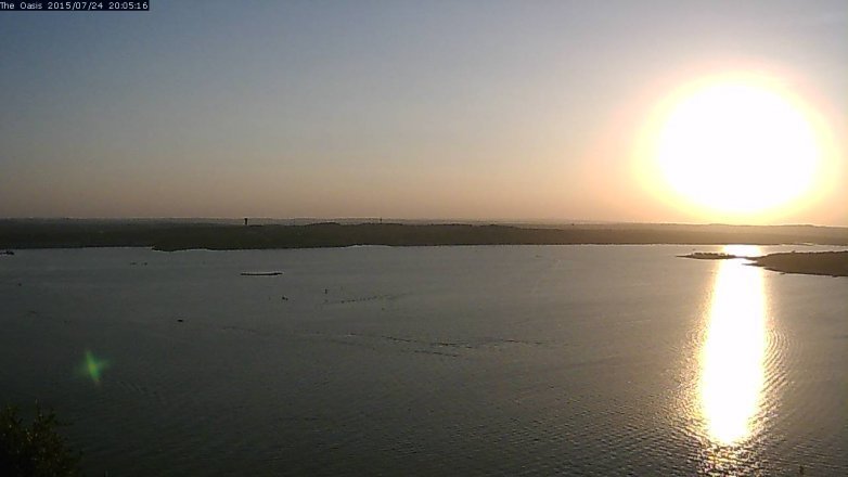 Lake Travis webcam, July 24, 2015 7:10 PM CT