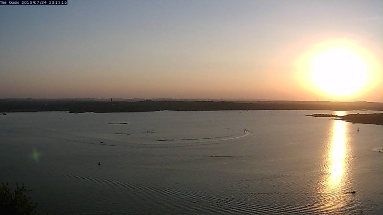 Lake Travis webcam, July 24, 2015 7:20 PM CT