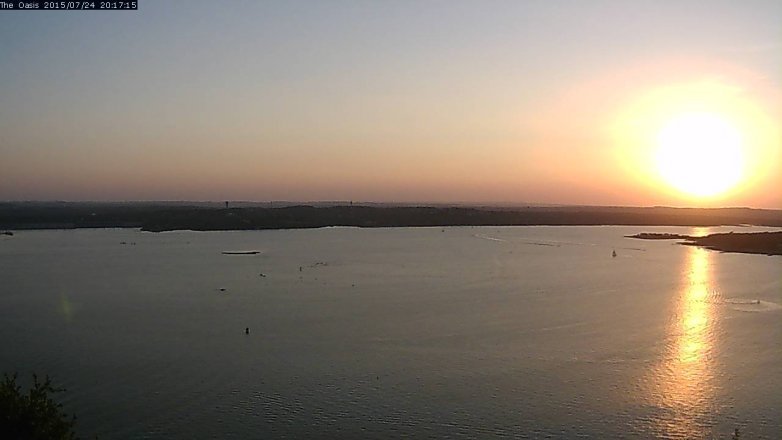 Lake Travis webcam, July 24, 2015 7:25 PM CT