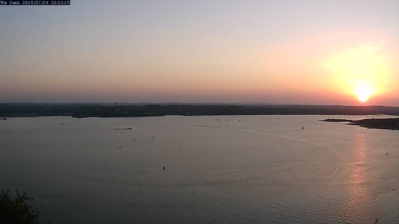 Lake Travis webcam, July 24, 2015 7:30 PM CT