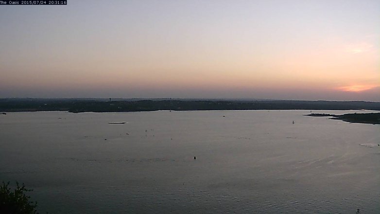 Lake Travis webcam, July 24, 2015 7:40 PM CT