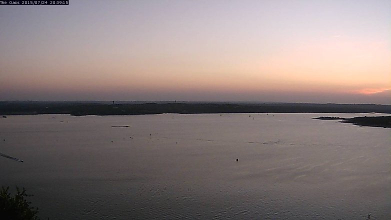 Lake Travis webcam, July 24, 2015 7:45 PM CT
