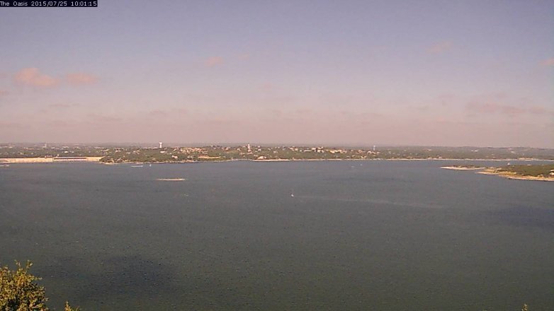 Lake Travis webcam, July 25, 2015 9:05 AM CT