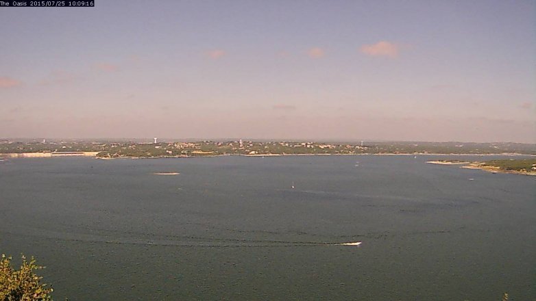 Lake Travis webcam, July 25, 2015 9:15 AM CT