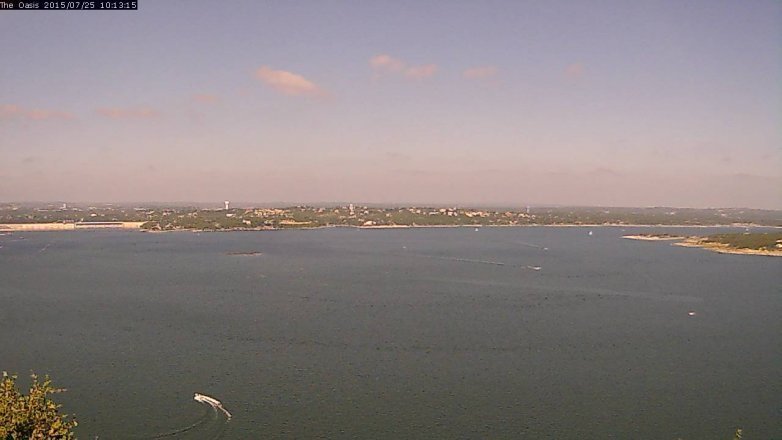 Lake Travis webcam, July 25, 2015 9:20 AM CT